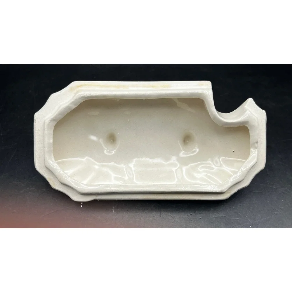 Vtg Cream Ceramic Kitchen King Gravy‎ Boat Tureen Lid Ladle Underplate Grapevine